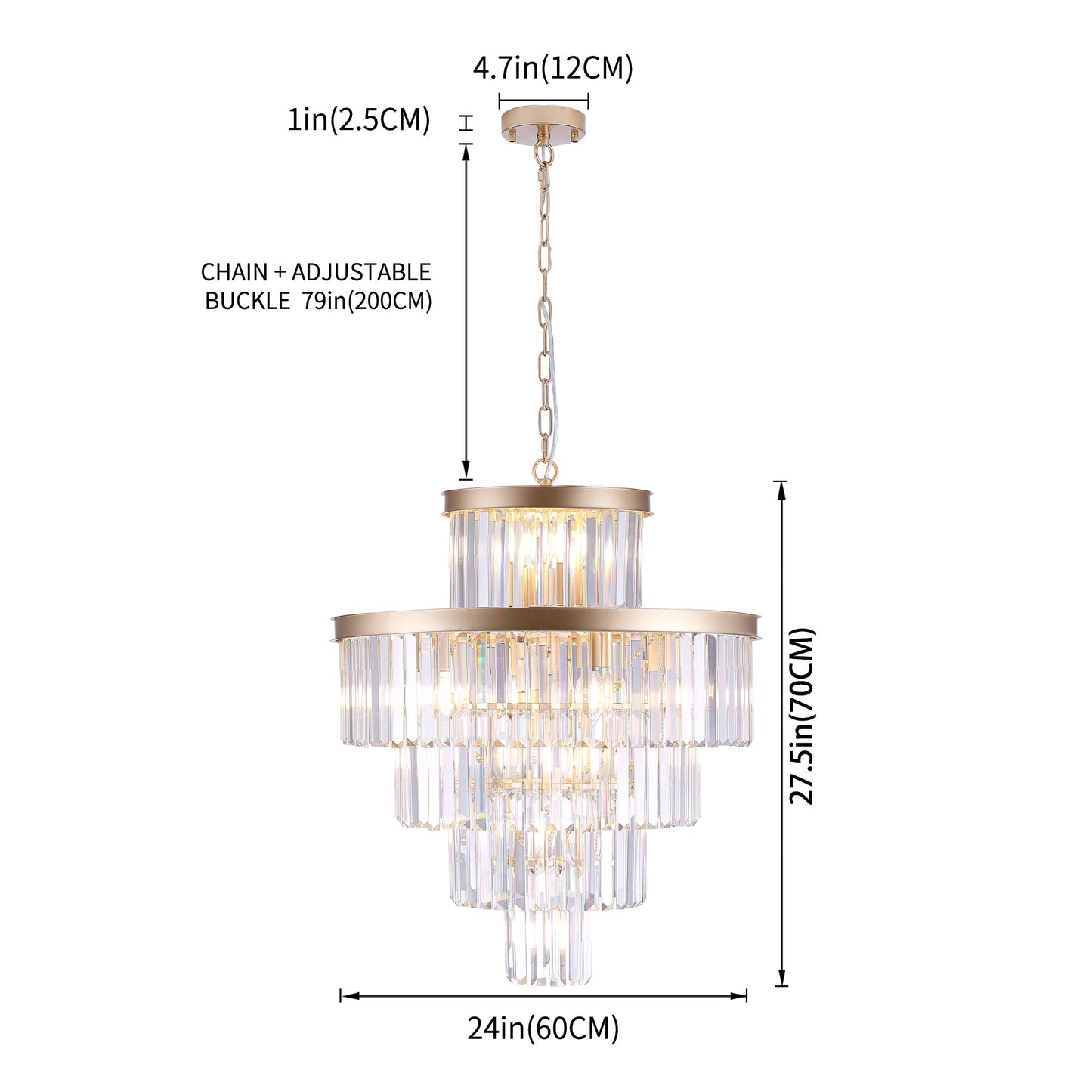 Golden Luxury Crystal Chandelier/Pendant
