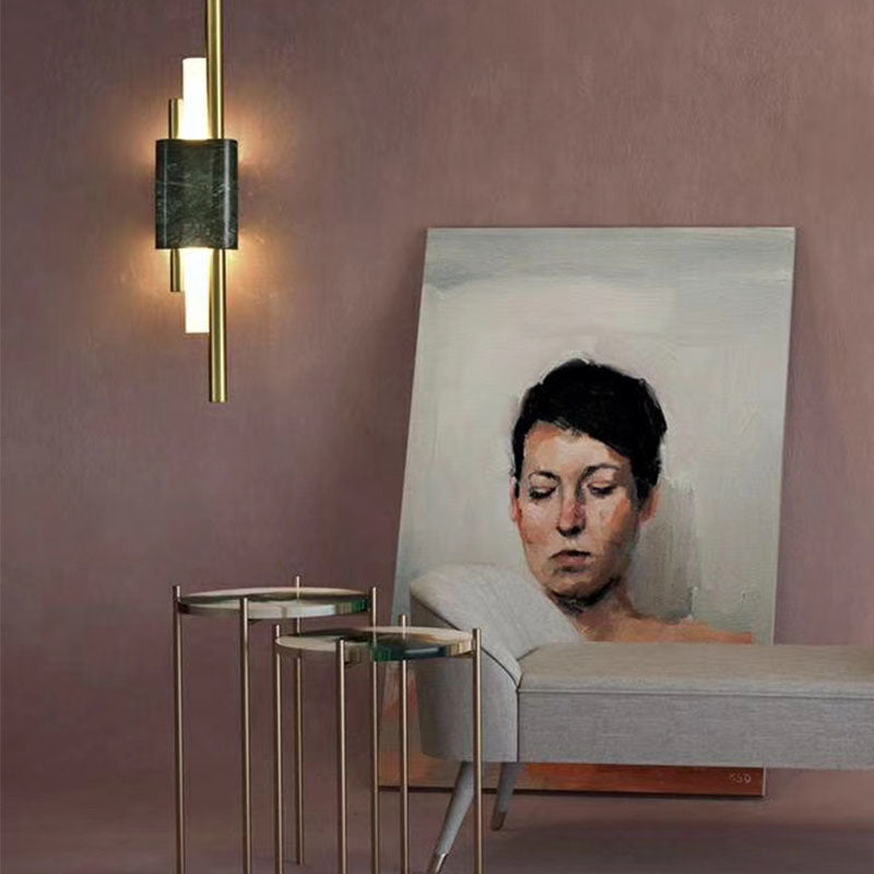 Luxury Nordic Modern Wall Lamp Green Marble