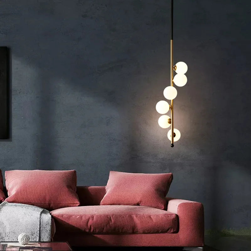Nordic Minimalism Glass Ball Pendant Light