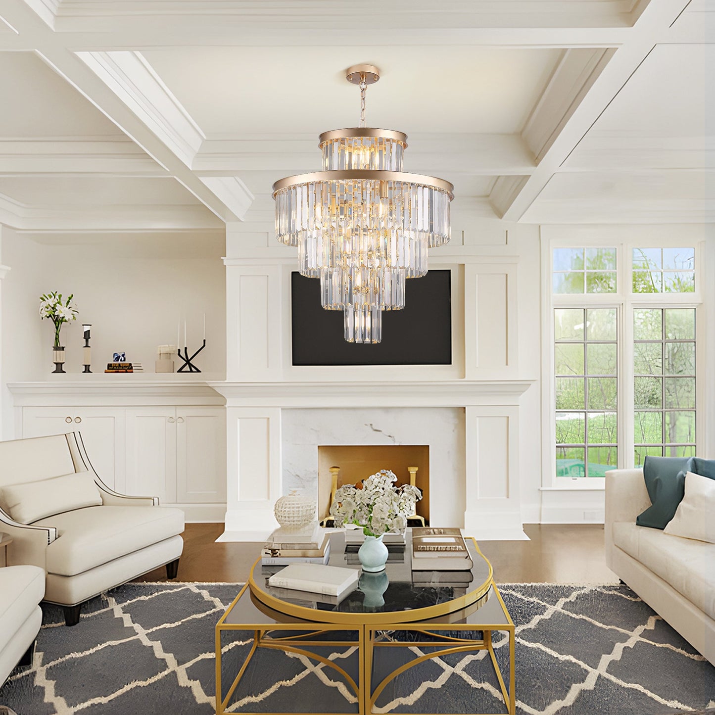 Golden Luxury Crystal Chandelier/Pendant