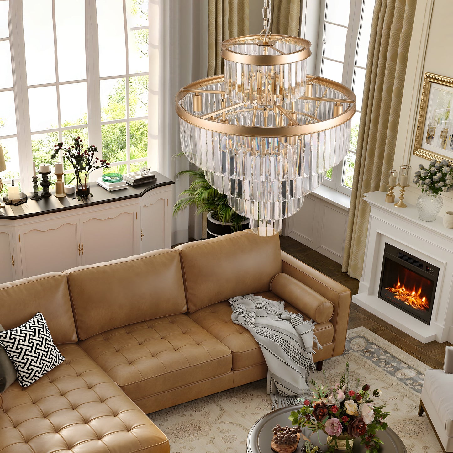 Golden Luxury Crystal Chandelier/Pendant