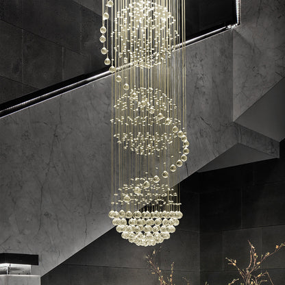Nordic Modern Water Droplet Staircase Chandelier