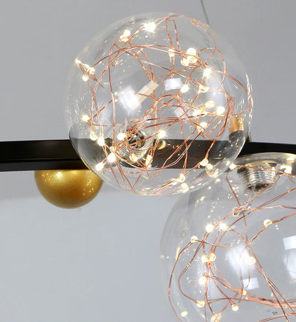 8-Light Modern Glass Globe Chandelier