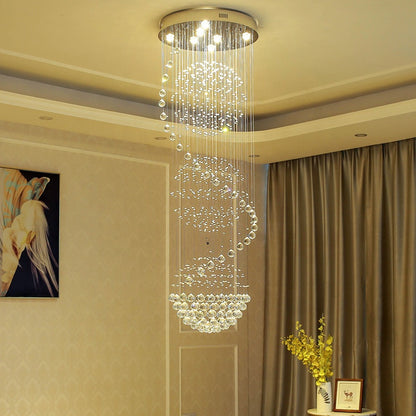 Nordic Modern Water Droplet Staircase Chandelier