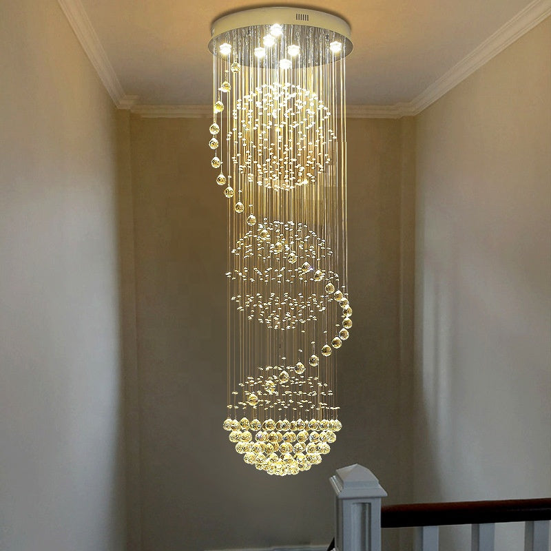 Nordic Modern Water Droplet Staircase Chandelier