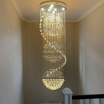 Nordic Modern Water Droplet Staircase Chandelier