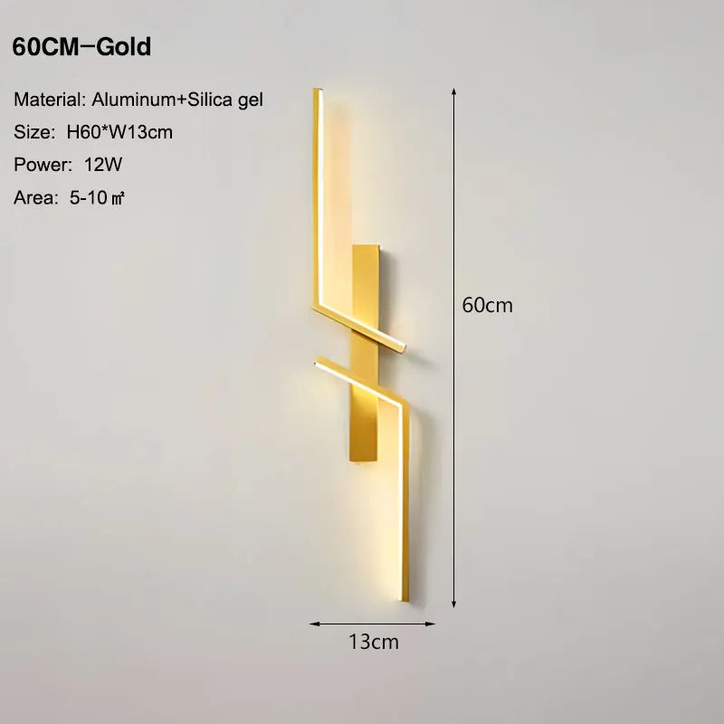 Modern Nordic Black/Gold LED Wall Lights