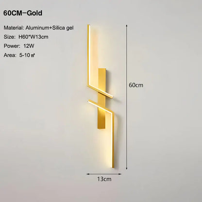 Modern Nordic Black/Gold LED Wall Lights