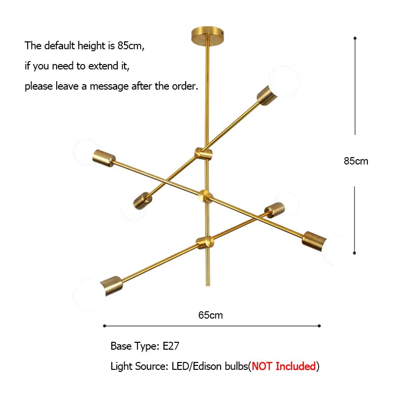 Classic Rotatable Sputnik Ceiling Light