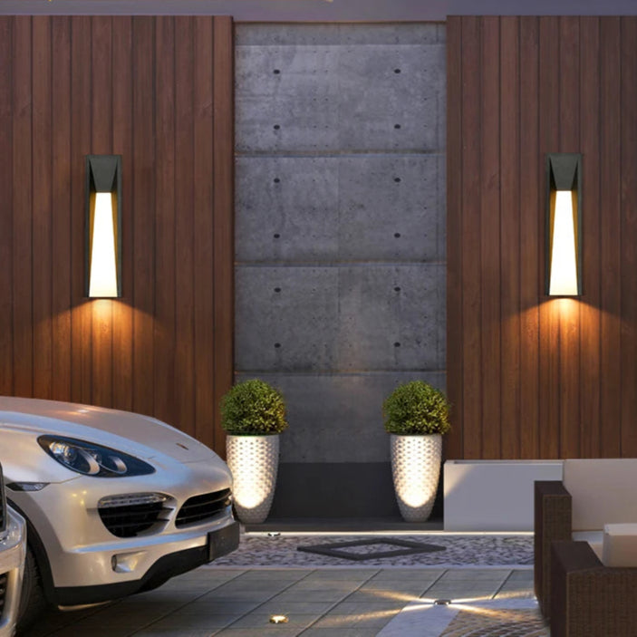 Black Stylish Outdoor Wall Lamp LED