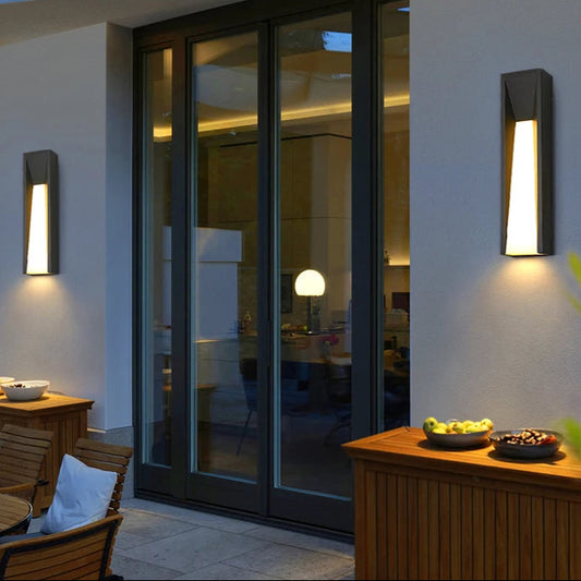 Black Stylish Outdoor Wall Lamp LED