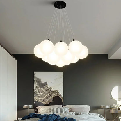 Modern LED White Glass Ball Pendant