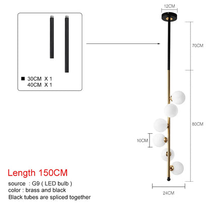 Nordic Minimalism Glass Ball Pendant Light