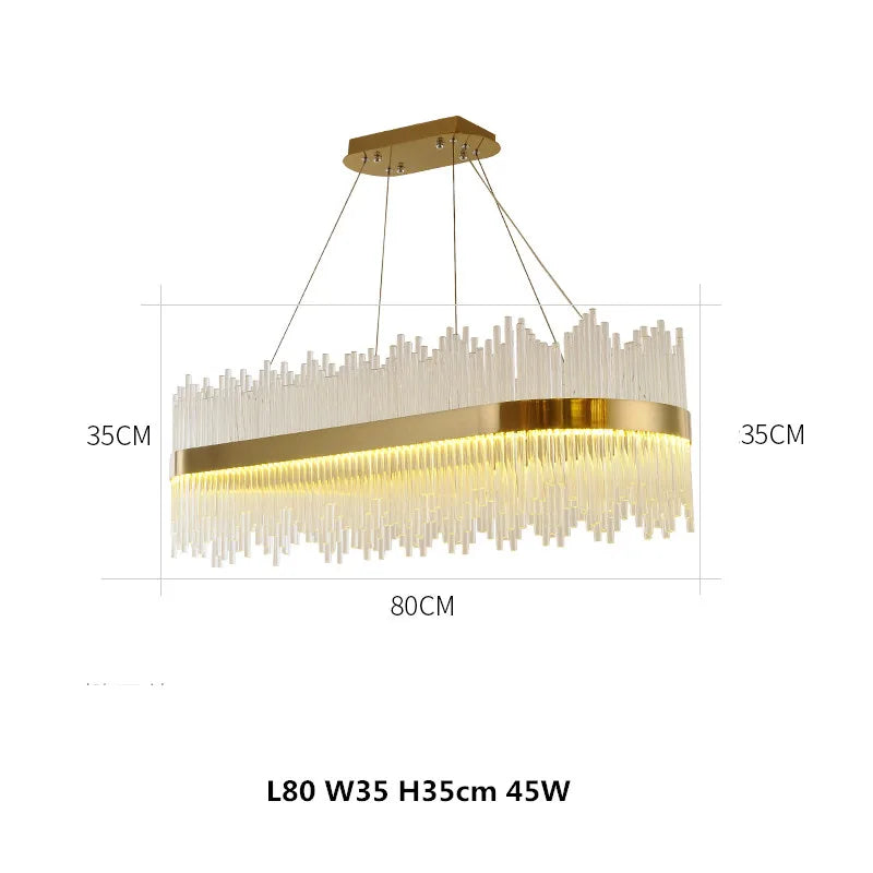 Modern Luxury Glass LED Chandelier