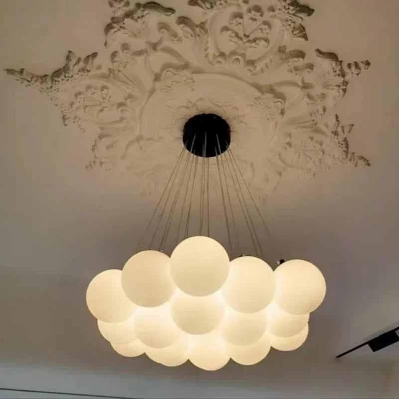 Modern LED White Glass Ball Pendant