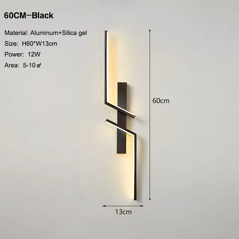 Modern Nordic Black/Gold LED Wall Lights