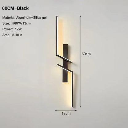 Modern Nordic Black/Gold LED Wall Lights