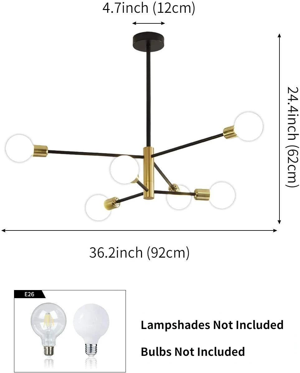Classic Rotatable Sputnik Ceiling Light