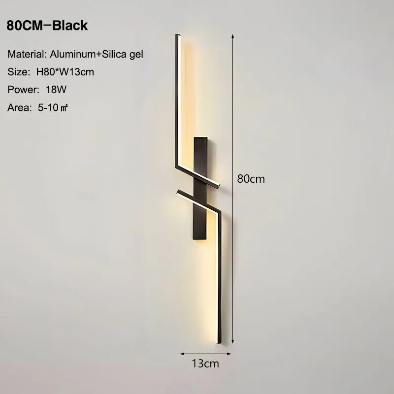 Modern Nordic Black/Gold LED Wall Lights