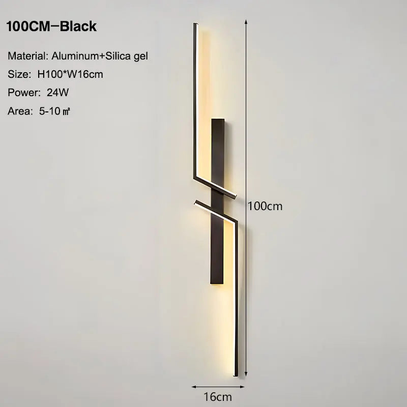 Modern Nordic Black/Gold LED Wall Lights