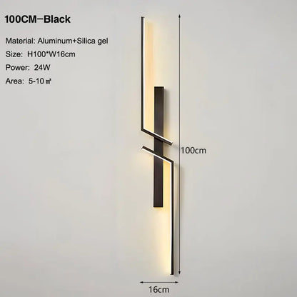 Modern Nordic Black/Gold LED Wall Lights